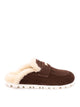 Miu Miu Suede And Shearling Mules