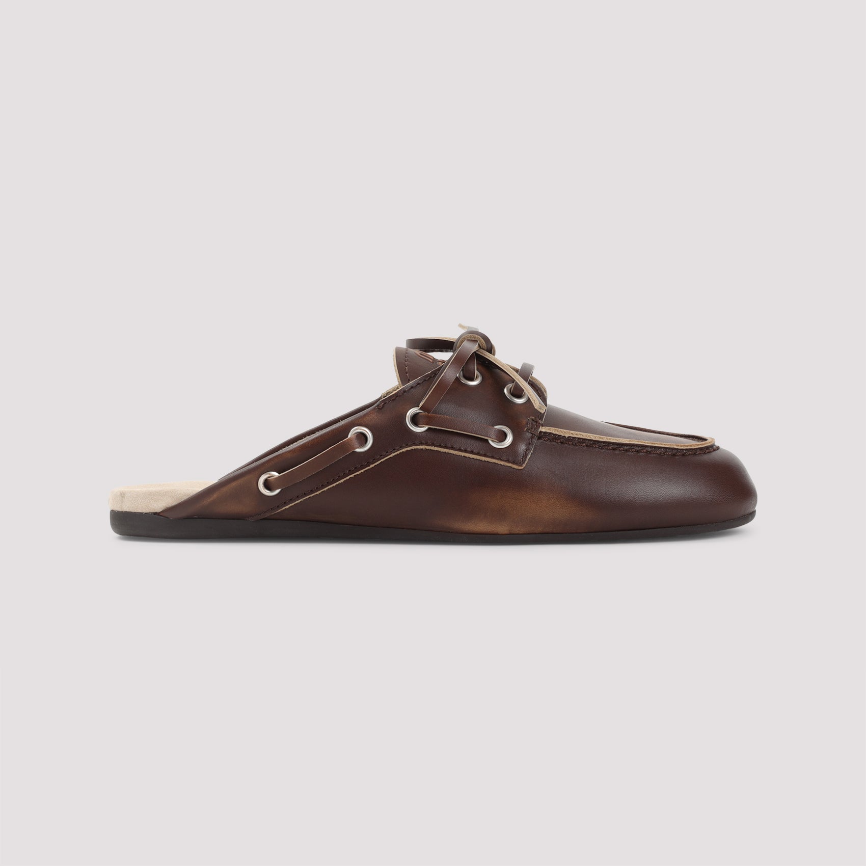 Miu Miu Faded Leather Deck Mules