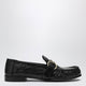 Miu Miu Black Leather Loafers With Crinkled Vintageeffect Finish
