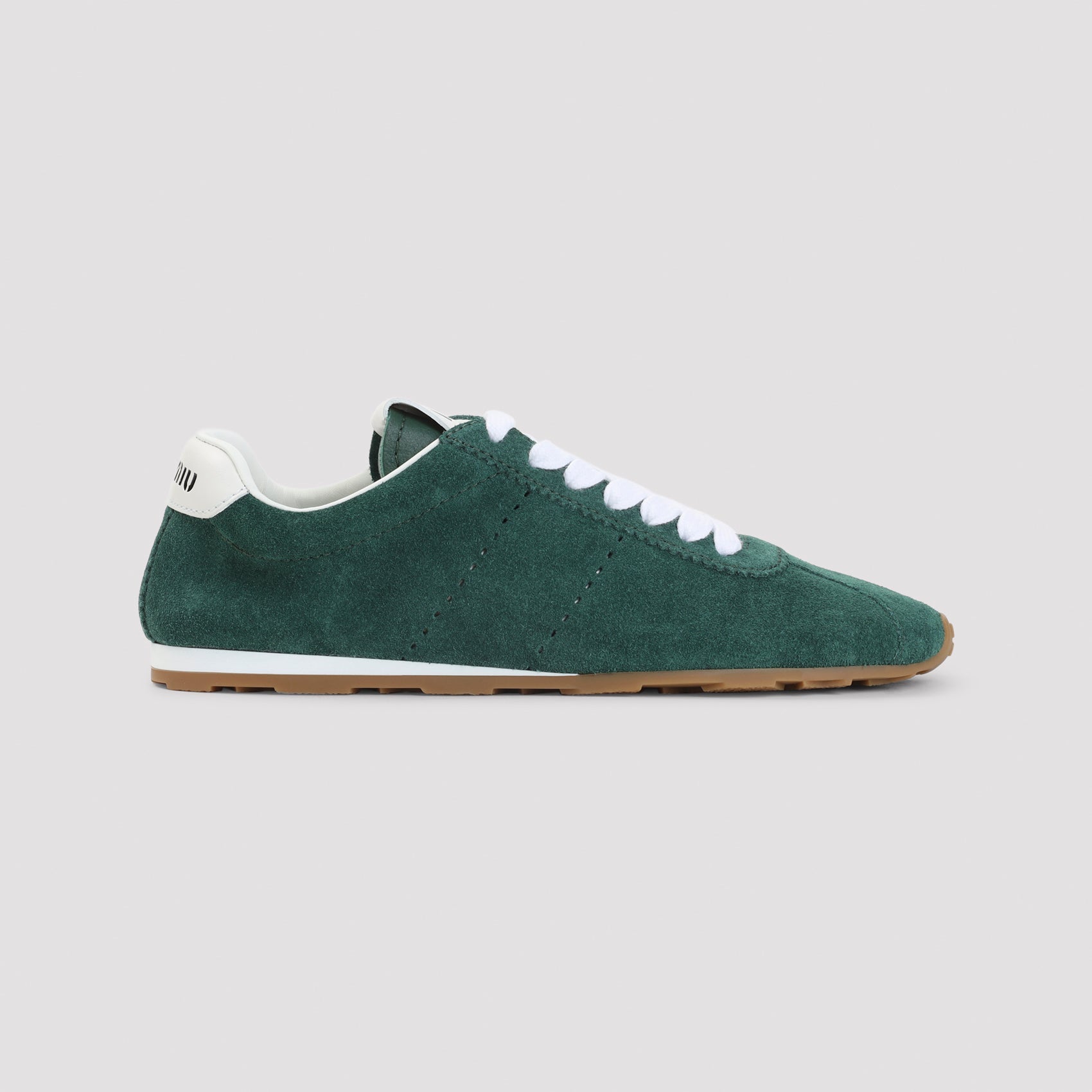Miu Miu Oleandro Lace Up Suede Calf Leather Sneakers