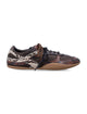 Miu Miu Miu Miu Gymnasium Woman's Sneakers In Technical Fabric And Python-Print Ayers Leather