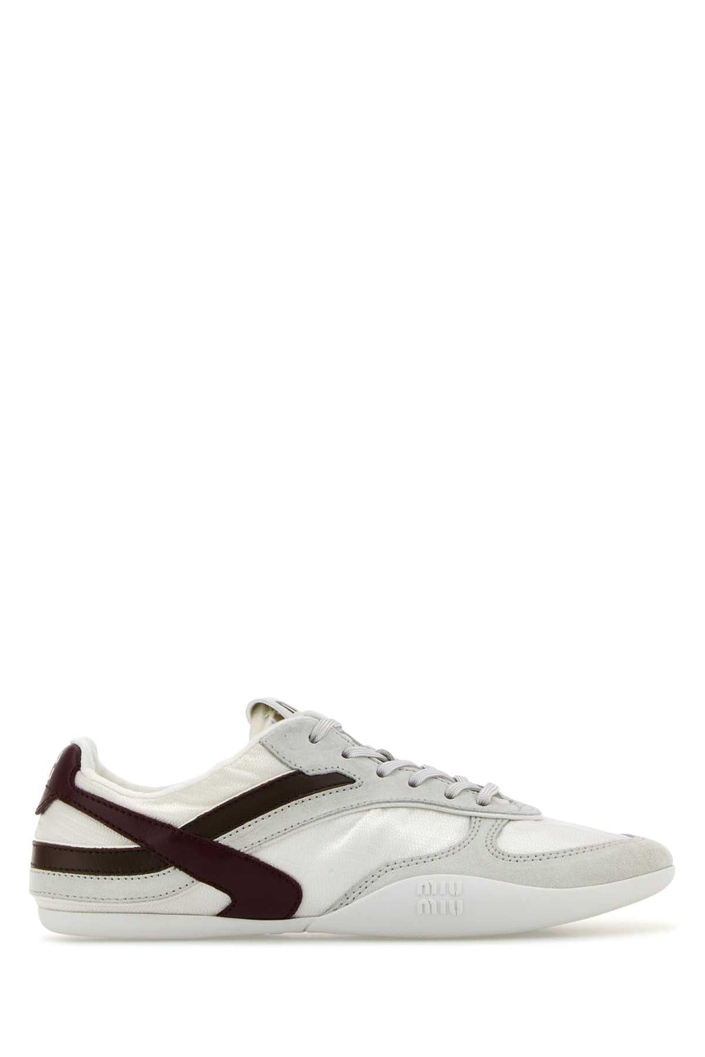Miu Miu White Gymnasium Calf Leather Sneakers