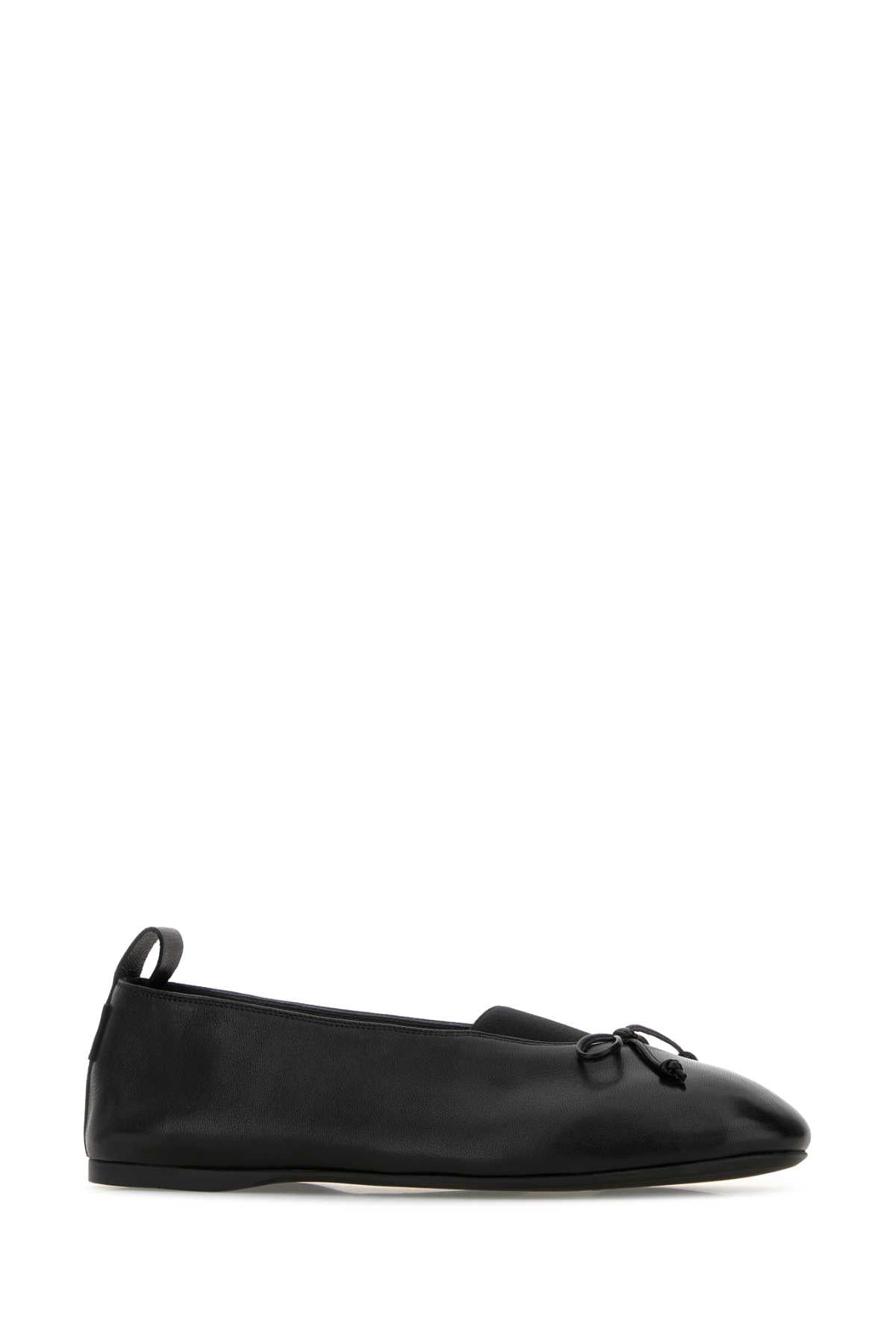 Miu Miu Black Nappa Ballerinas