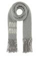 Miu Miu Orange Mohair Blend Scarf