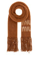 Miu Miu Orange Mohair Blend Scarf