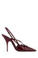 Miu Miu Tyrian Purple Leather Pumps