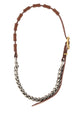 Miu Miu Brown Leather Necklace