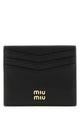 Miu Miu Black Leather Card Holder