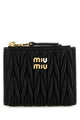Miu Miu Small Black Matelassé Nappa Wallet