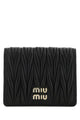 Miu Miu Black Nappa Leather Quilted Wallet