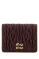 Miu Miu Matelassé Bordeaux Wallet