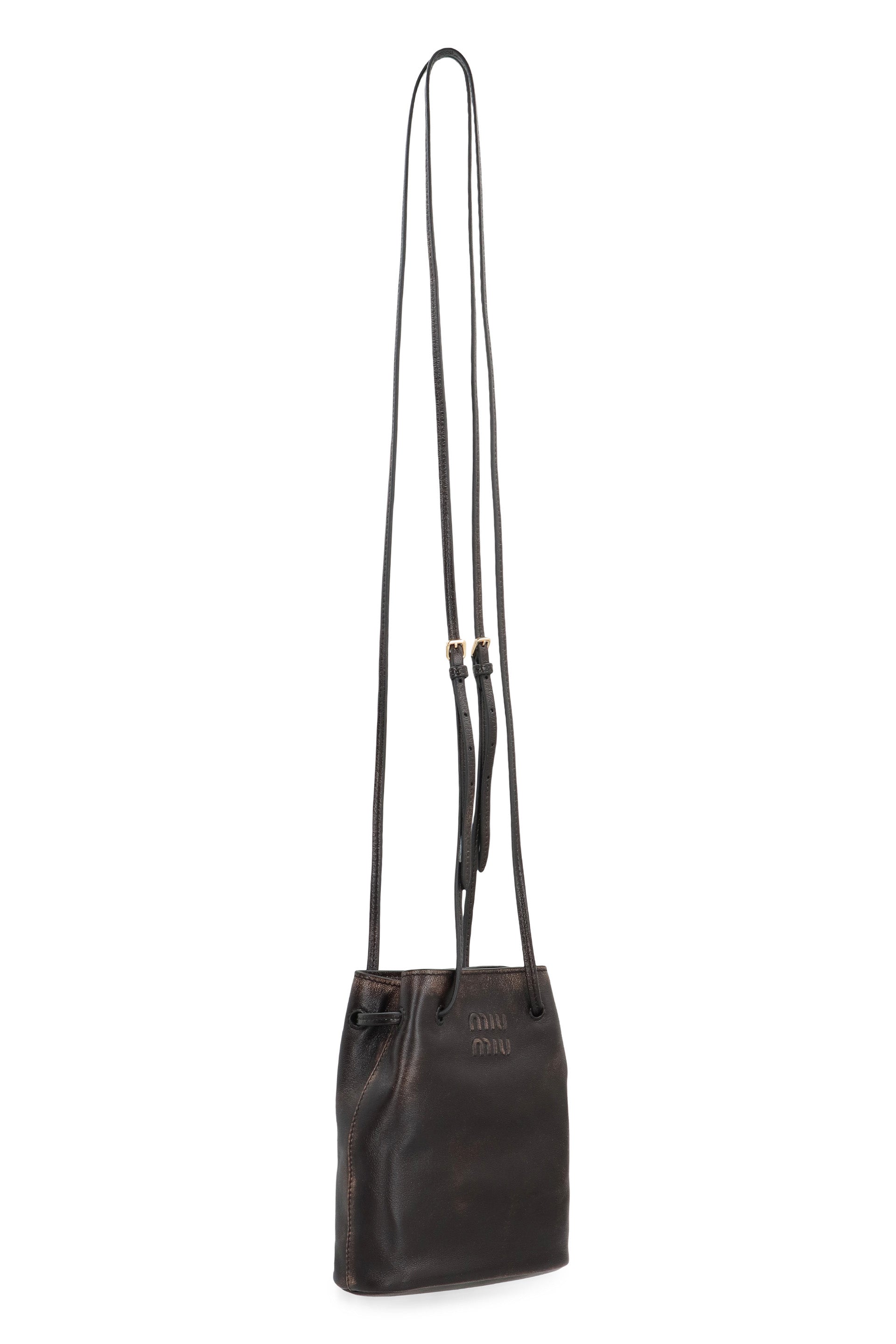 Miu Miu Brown Nappa Pouch