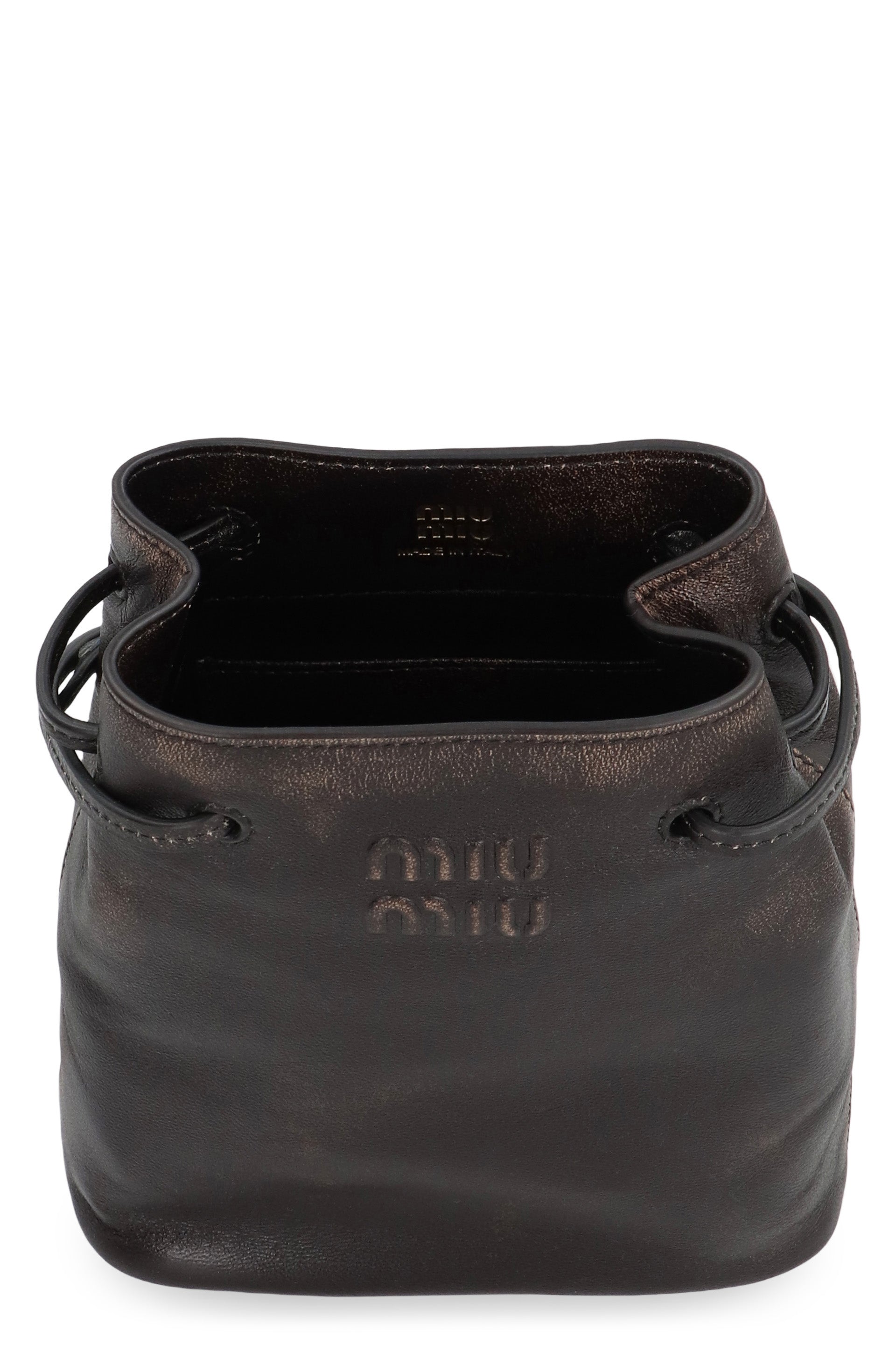 Miu Miu Brown Nappa Pouch
