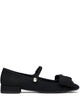 Valentino Garavani Black Crepe Bowjane Ballerinas