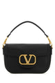 Valentino Garavani Black Leather Alltime Shoulder Bag
