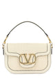 Valentino Garavani Ivory Leather Alltime Shoulder Bag