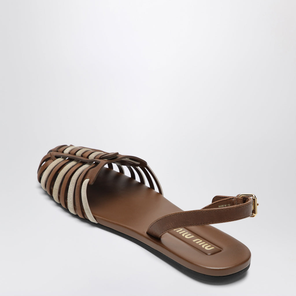 Miu Miu Leather Strap Sandals