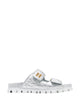 Miu Miu Metallic Matellassè Nappa Leathe Slides