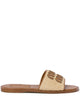 Miu Miu Canvas And Leather Slides