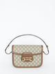 Gucci Gg Supreme Fabric And Leather Horsebit 1955 Shoulder Bag