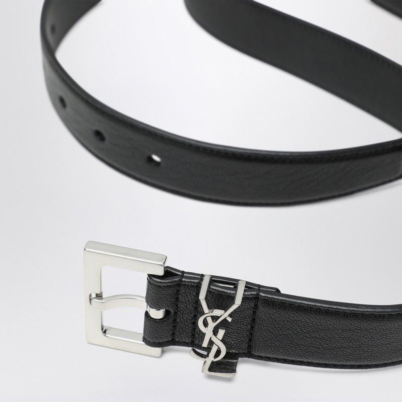 Saint Laurent Cassandre Leather Belt