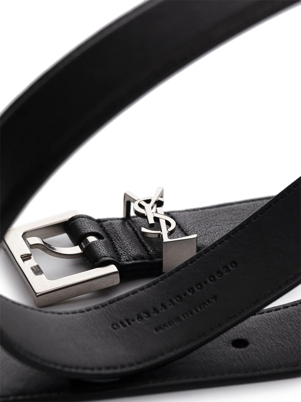Saint Laurent Cassandre Leather Belt