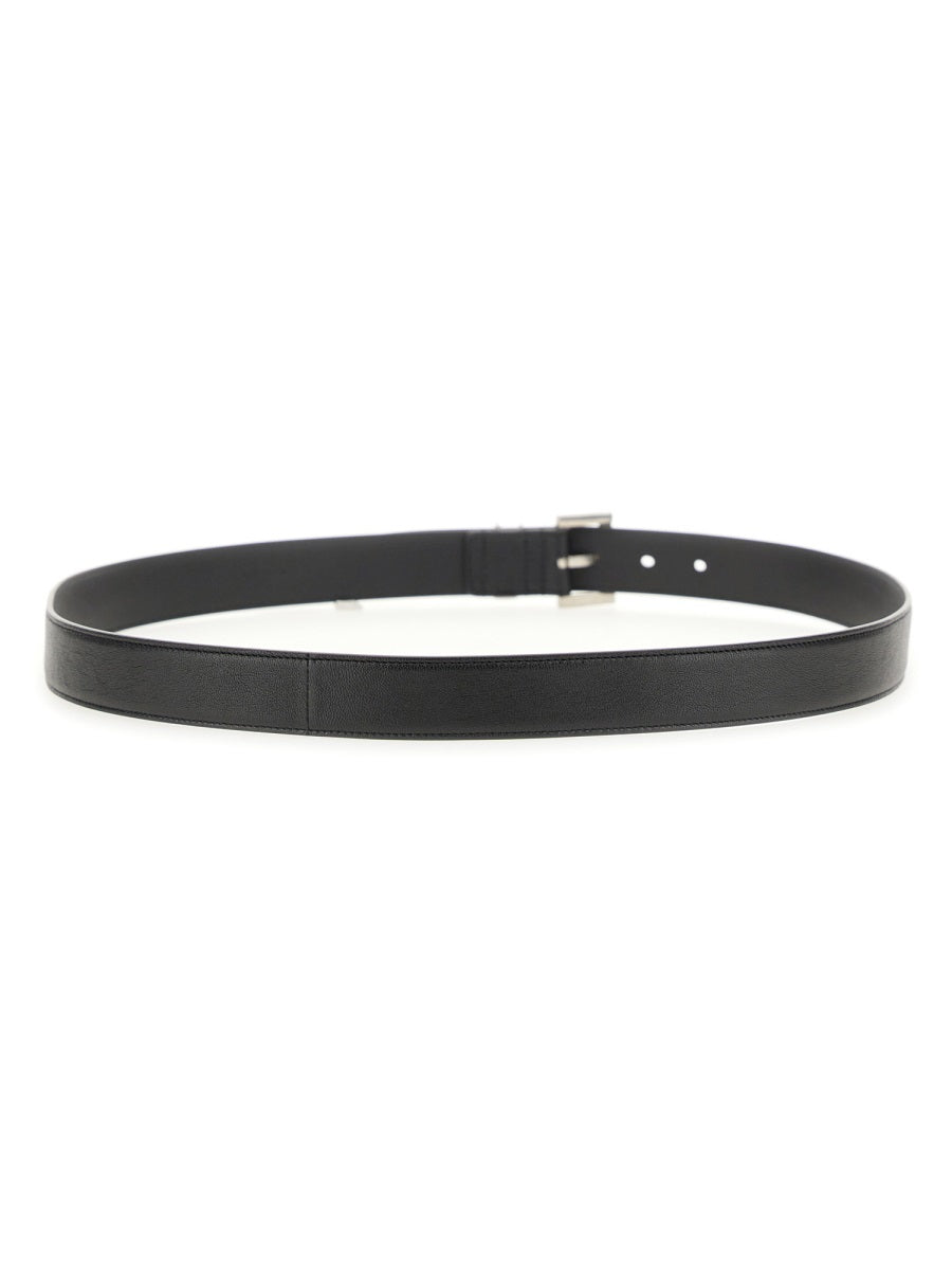 Saint Laurent Cassandre Leather Belt