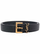 Saint Laurent Saint Laurent Cassandre Grained Leather Belt