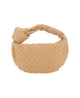 Bottega Veneta Mini Jodie Intrecciato Almond Gold Leather Bag