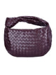 Bottega Veneta Teen Jodie Intrecciato Dark Barolo Gold Leather Bag