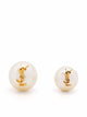 Saint Laurent Gold Plated Faux Pearl Studs