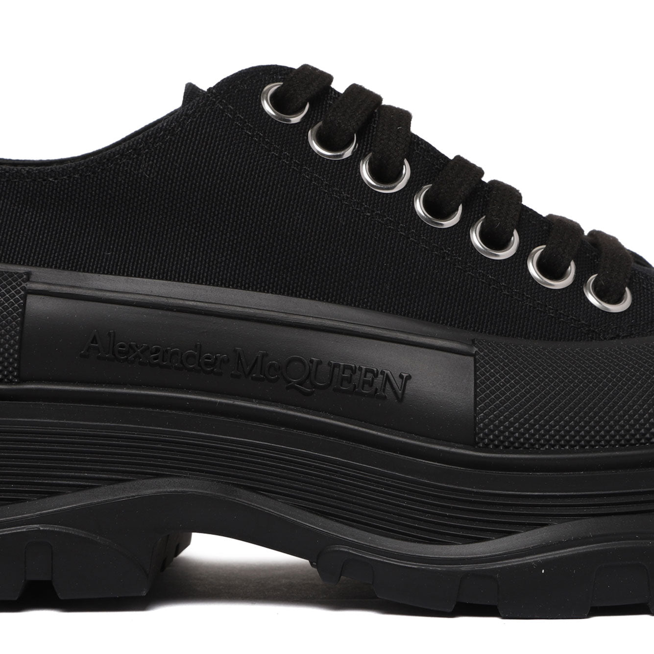 Alexander Mcqueen Black Cotton Sneakers