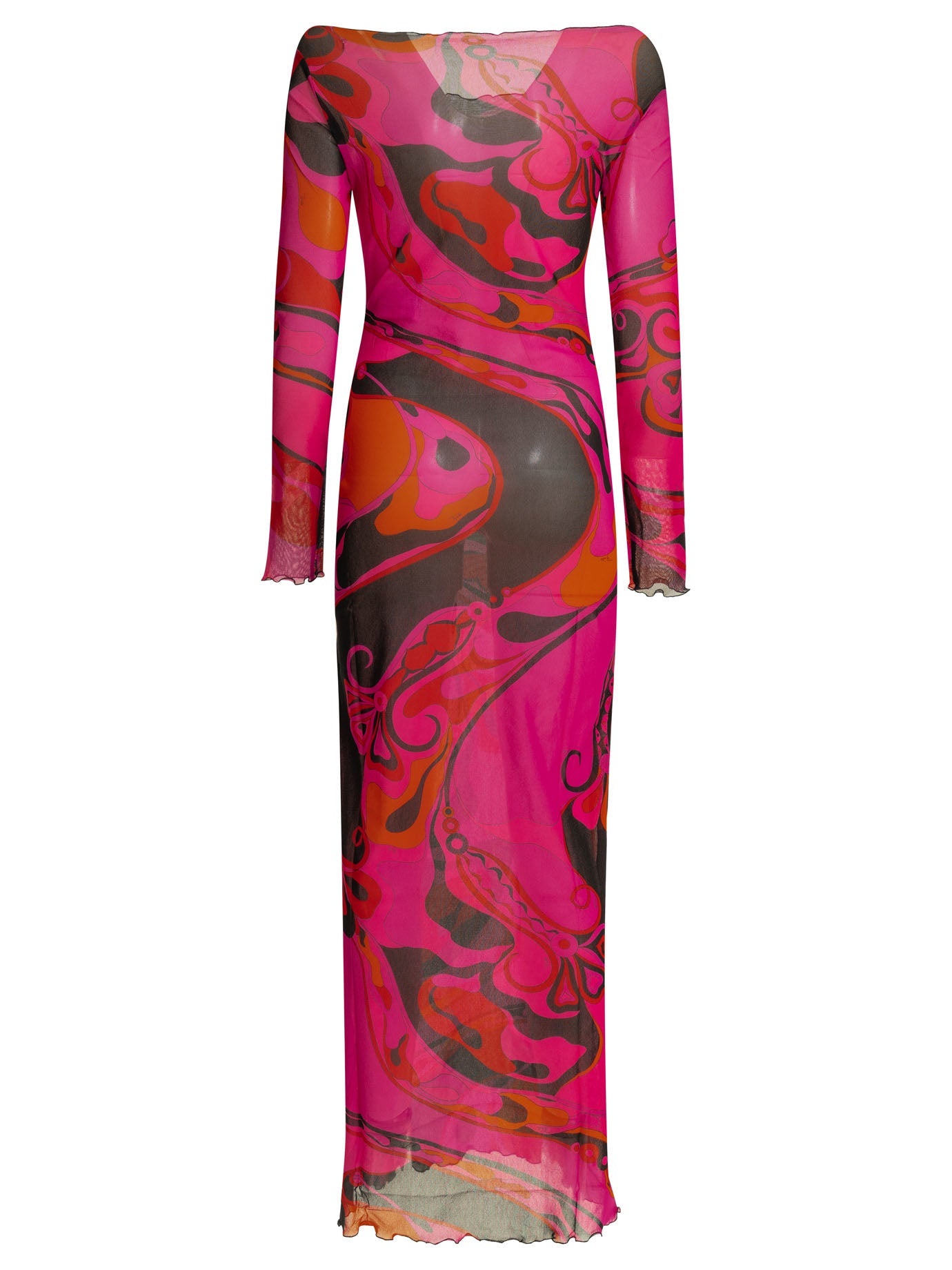 Emilio Pucci Orchidee Fuchsia Polyamide Long Dress