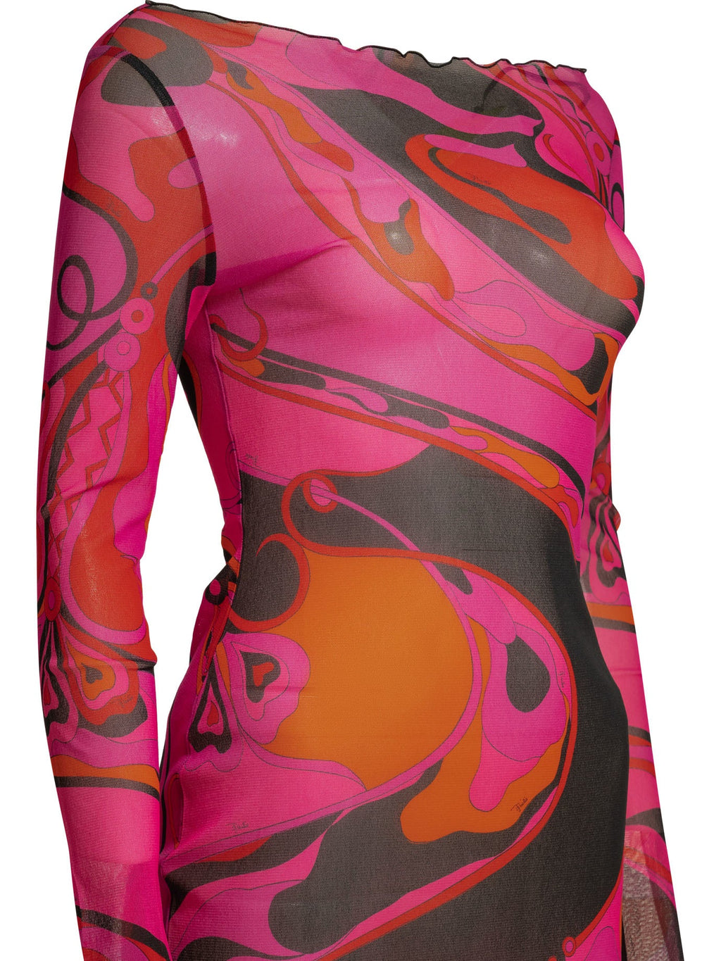 Emilio Pucci Orchidee Fuchsia Polyamide Long Dress