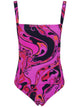 Emilio Pucci Fuchsia Black Polyamide One-Piece