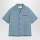 Valentino  Denim Shirt With Floral Trims