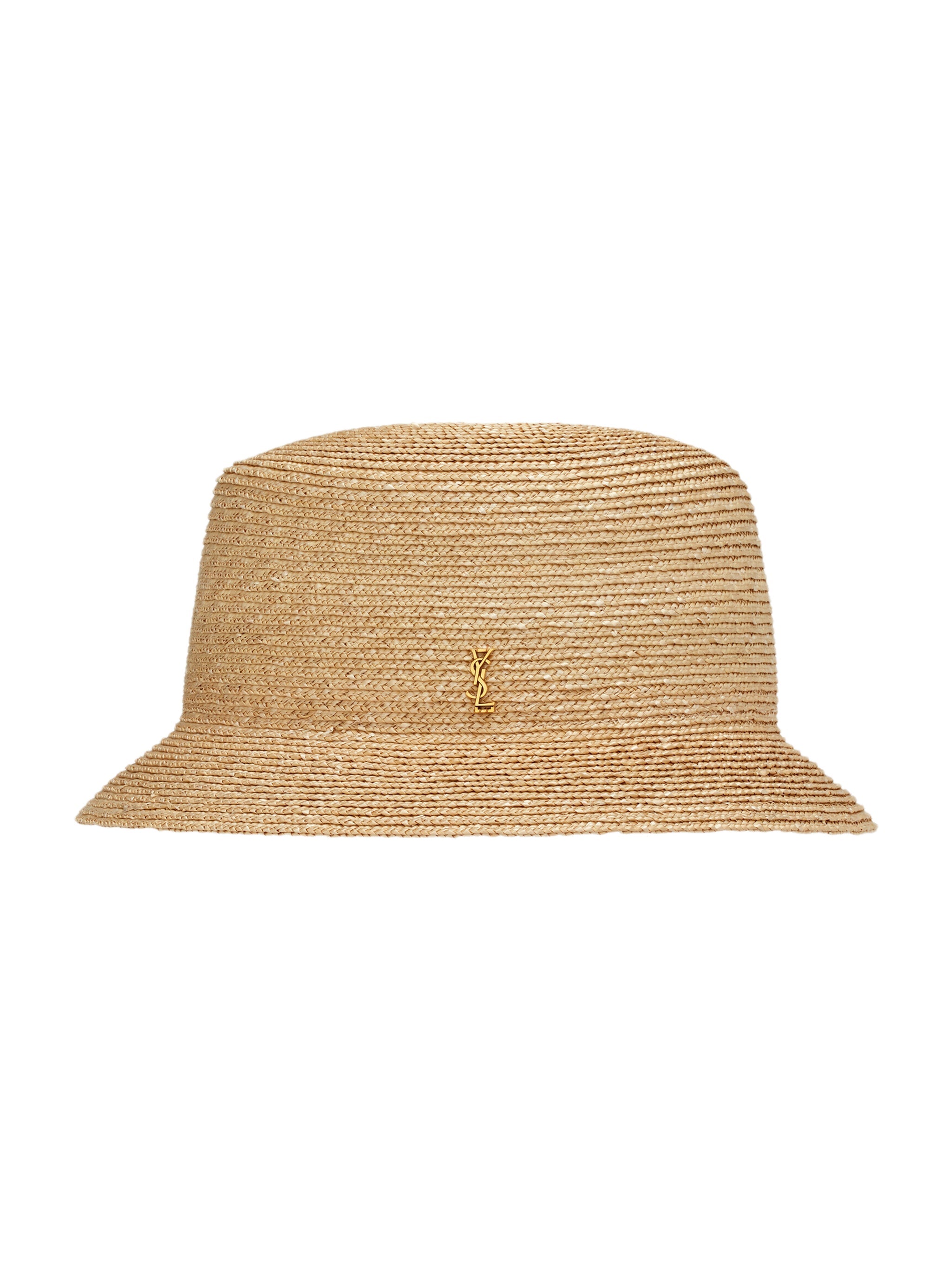Saint Laurent Straw Hat With Cassandre Logo