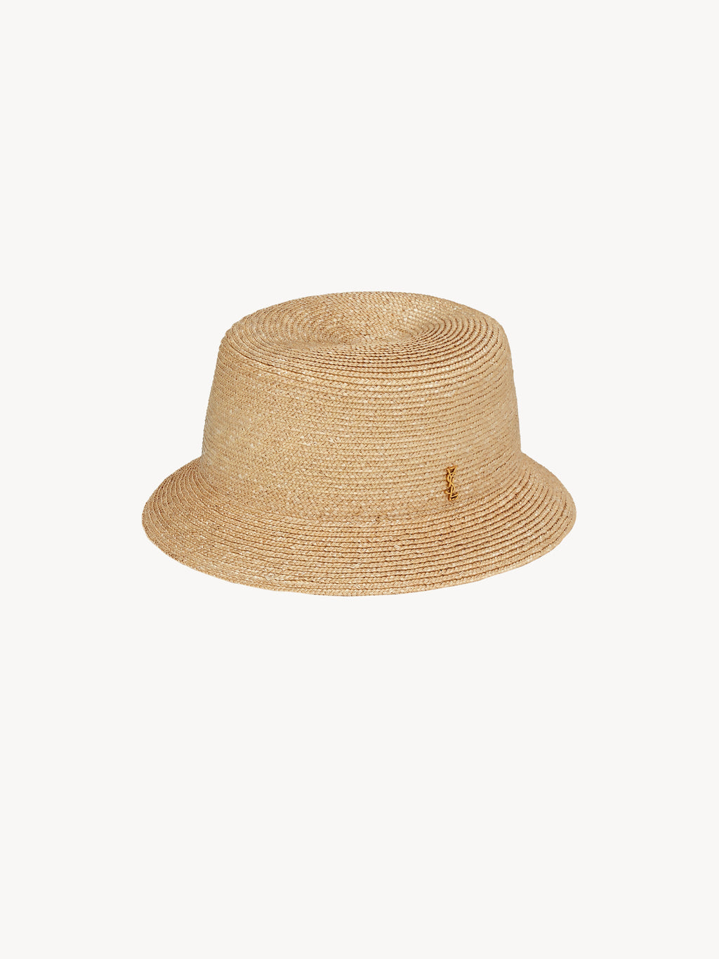 Saint Laurent Straw Hat With Cassandre Logo