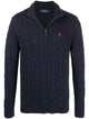 Polo Ralph Lauren Cotton Cable Knit Jumper With Zip Fastening