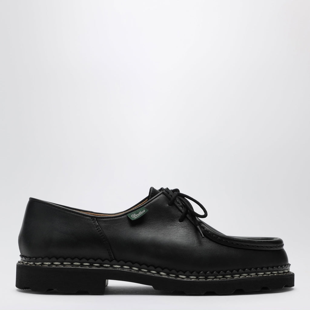 Paraboot Michael Black Laceup Shoes In Leather