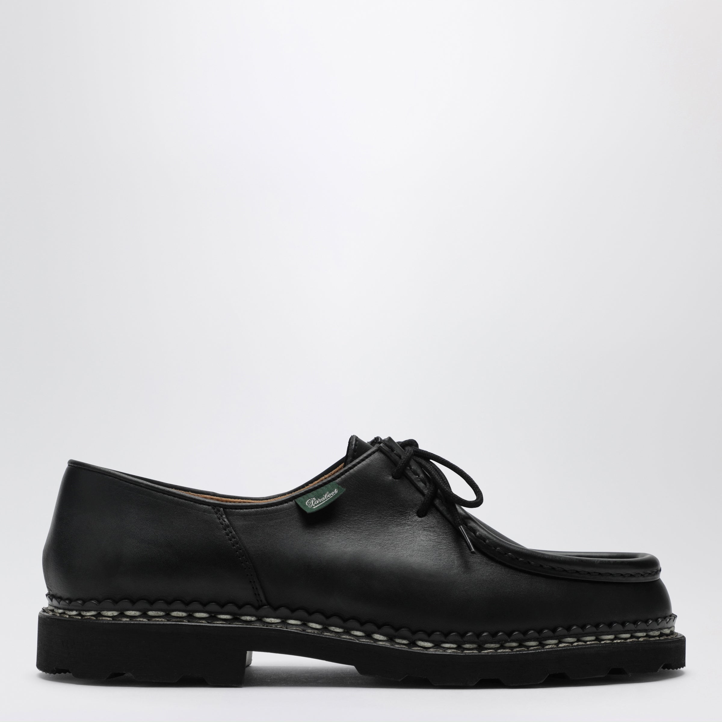 Paraboot Michael Black Laceup Shoes In Leather