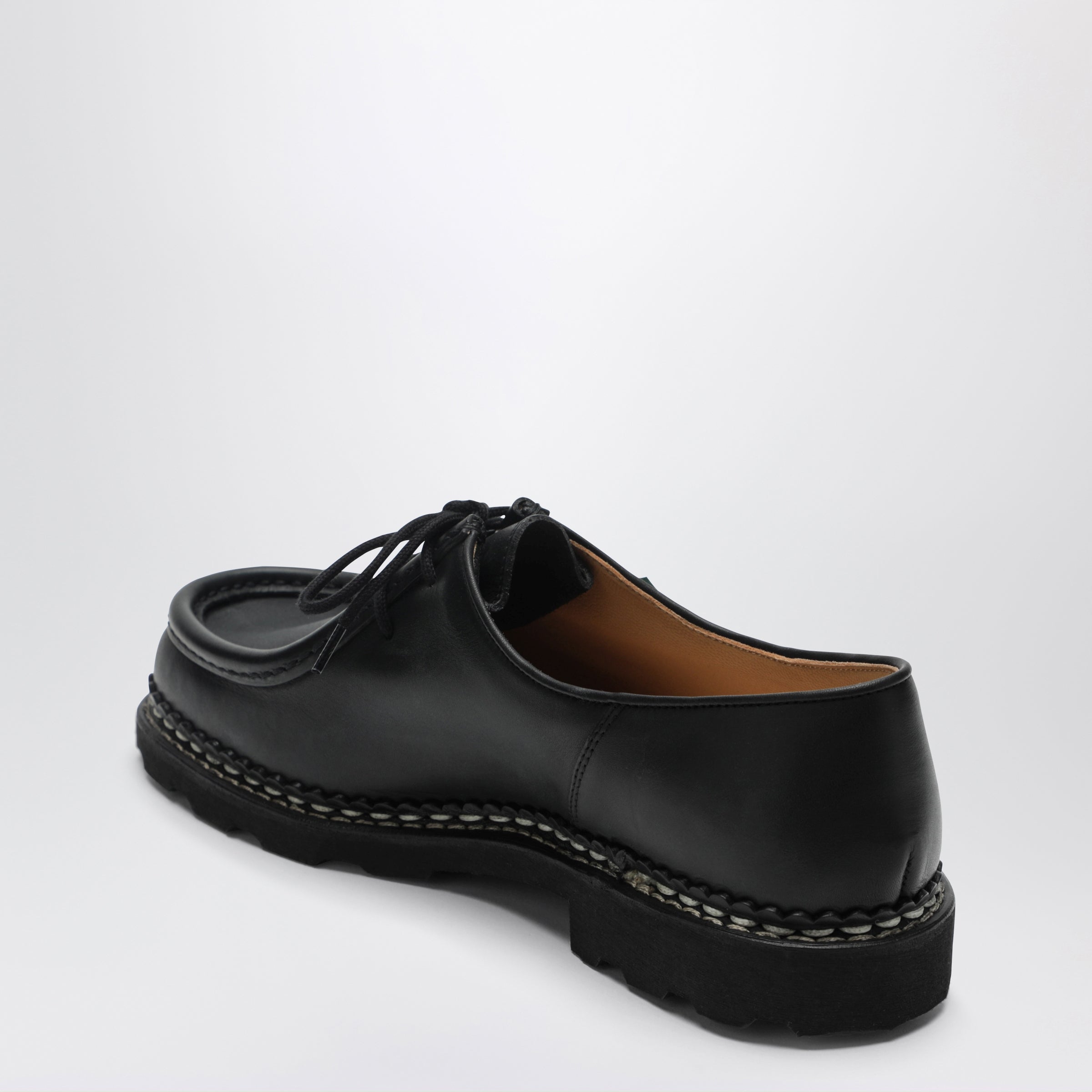 Paraboot Michael Black Laceup Shoes In Leather