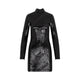 Balenciaga Black Sequins Mini Dress