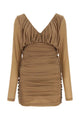 Saint Laurent Camel Jersey Mini Dress
