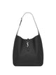 Saint Laurent Large Le 5 À 7 Bag In Hammered Calfskin, Black