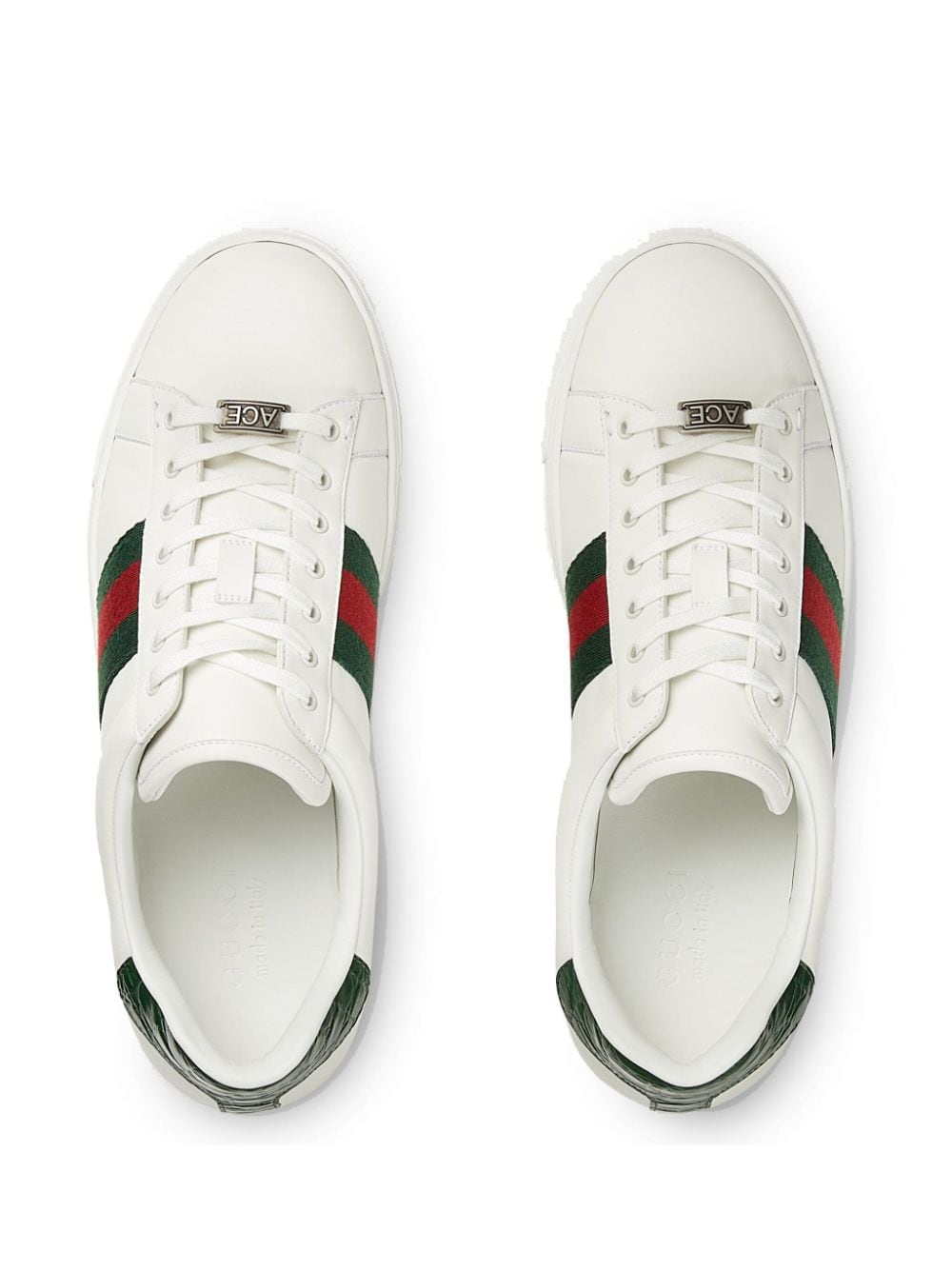 Gucci White Leather Ace Sneakers