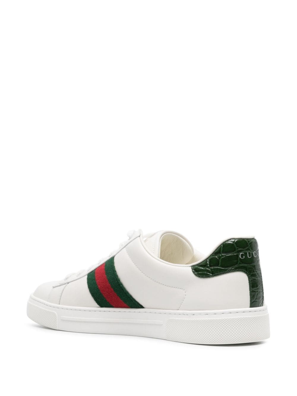 Gucci White Leather Ace Sneakers
