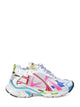 Balenciaga Mesh And Nylon Multicolor Worn-Out Effect Runner Sneakers
