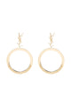 Saint Laurent Cassandre Earrings With Metal Circle Pendant