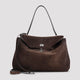 Balenciaga Dark Brown Suede Large Rodeo Handbag